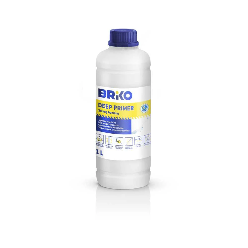 Gruntavimo gruntas Briko, baltos spalvos, 1 l