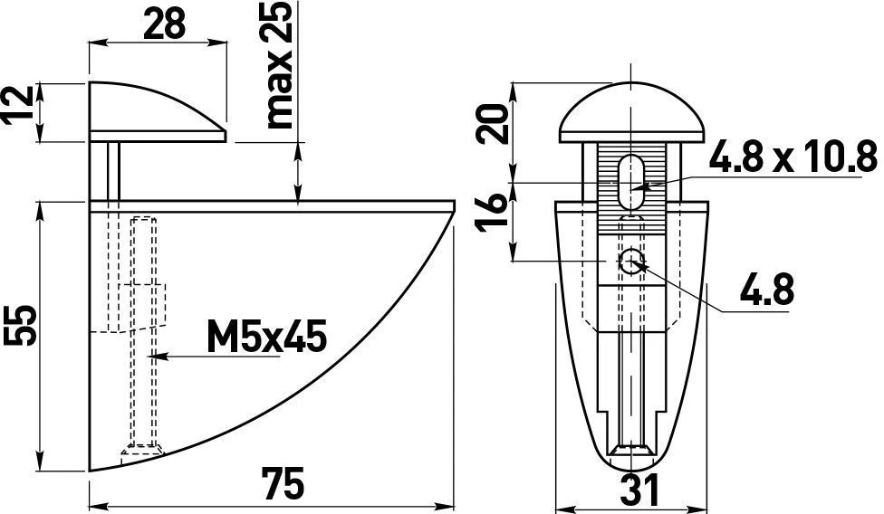 GTV Holder Pelikan MIDLE