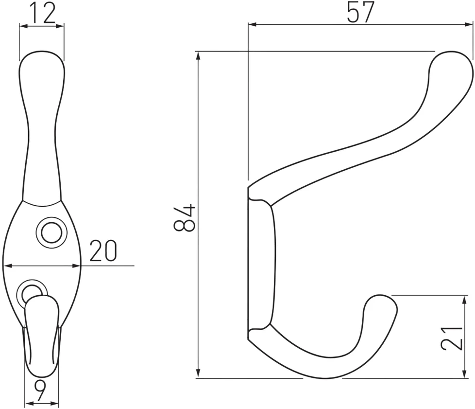 GTV MALAGA M B0 aliuminio hanger, satin