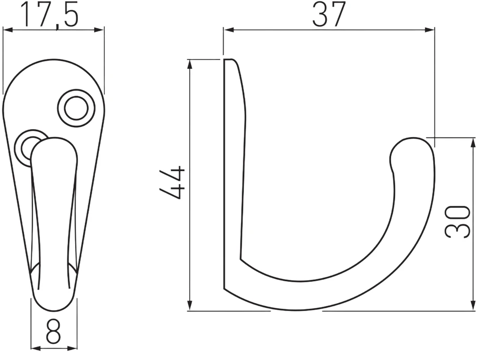 GTV MALAGA S C0 zinc-aliuminio alloy hanger, satin
