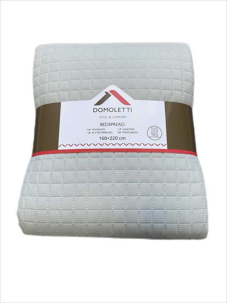 Domoletti BEDSPREAD MICRO 160X220 CM SQUARES Pilkas