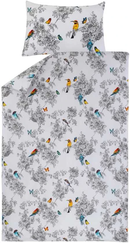 Patalynės komplektas Domoletti lovos užvalkalų komplektas Bird Wilde satinas 140x200cm