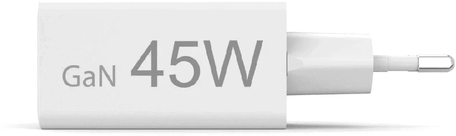 Hama mini GaN 45W PD/QC 1x USB-C, 1x USB-A balta