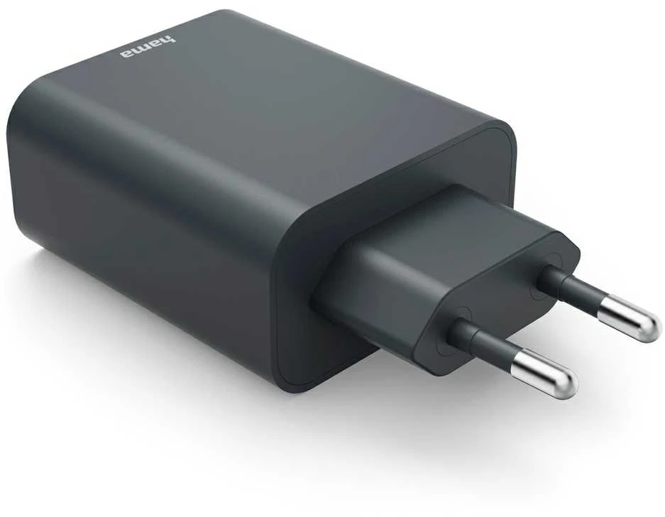HAMA Įkroviklis SIECIOWA ECOSENTIAL 65W PD 2X USB-C, 1X USB-A, ANTRACYT