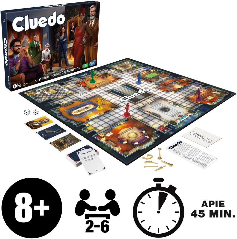 CLUEDO Klasikinis paslapčių žaidimas, lietuvių k.