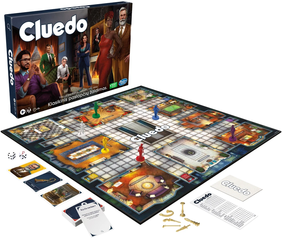 CLUEDO Klasikinis paslapčių žaidimas, lietuvių k.