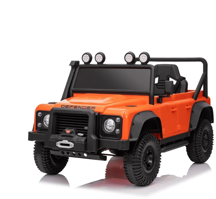Vaikiškas elektromobilis Land Rover Defender HATIS, oranžinis