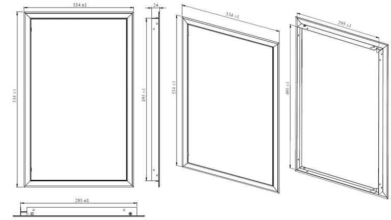 Haushalt JetWorld REVISION DOORS 300X500 Baltas