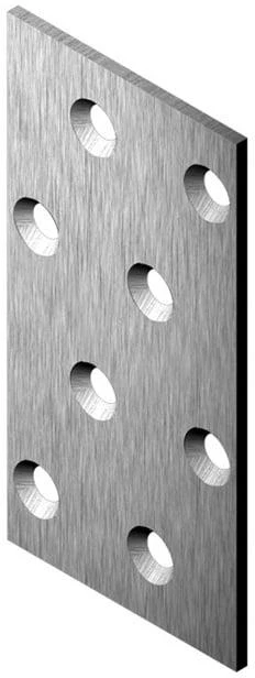 Haushalt DMX Mounting plate PP1 80x40x2mm, wide