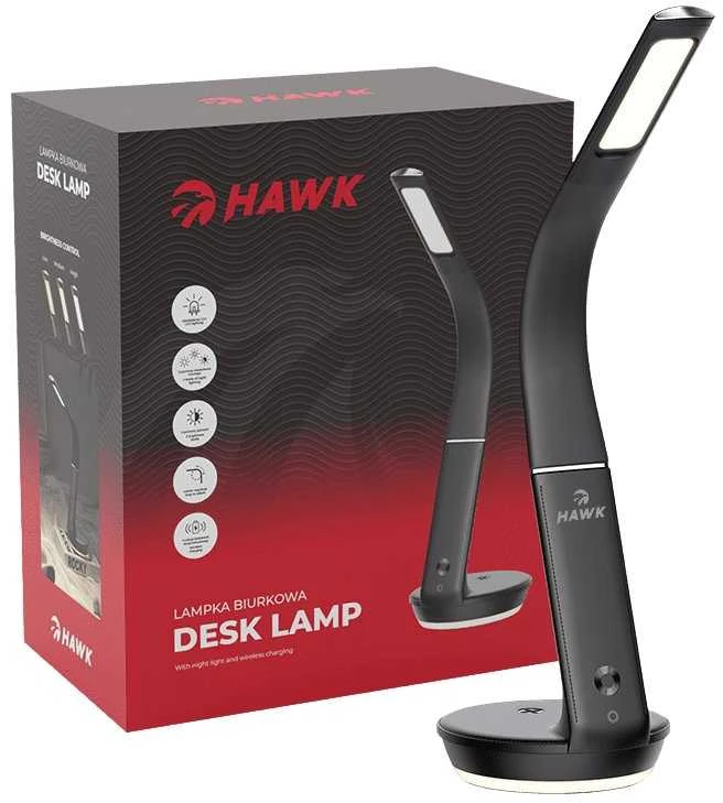 Hawk HW-LAMP02 stalinė lempa, juoda
