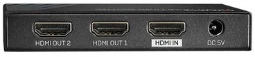HDMI Skirstytuvas - LINDY 2 Prievadų HDMI Skirstytuvas, 18G, 3840x2160@60Hz, HDMI® 2.0 EDID Emuliacija, Juodas