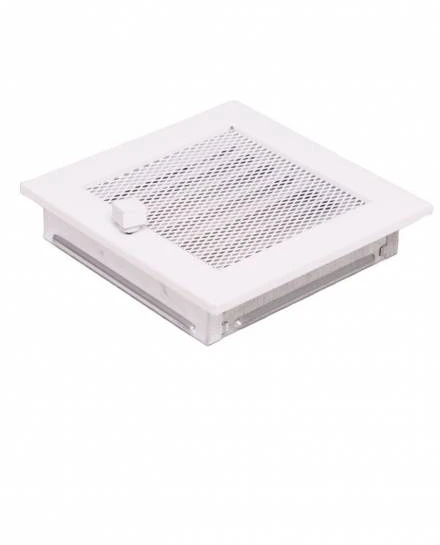 Židinio grotelės HEARTH 170x170mm, (baltos su žaliuzėmis)