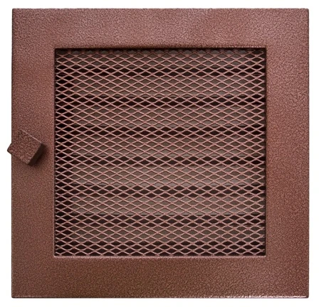 Grotelės židiniui HEARTH, vario spalvos, 170 x 170 mm