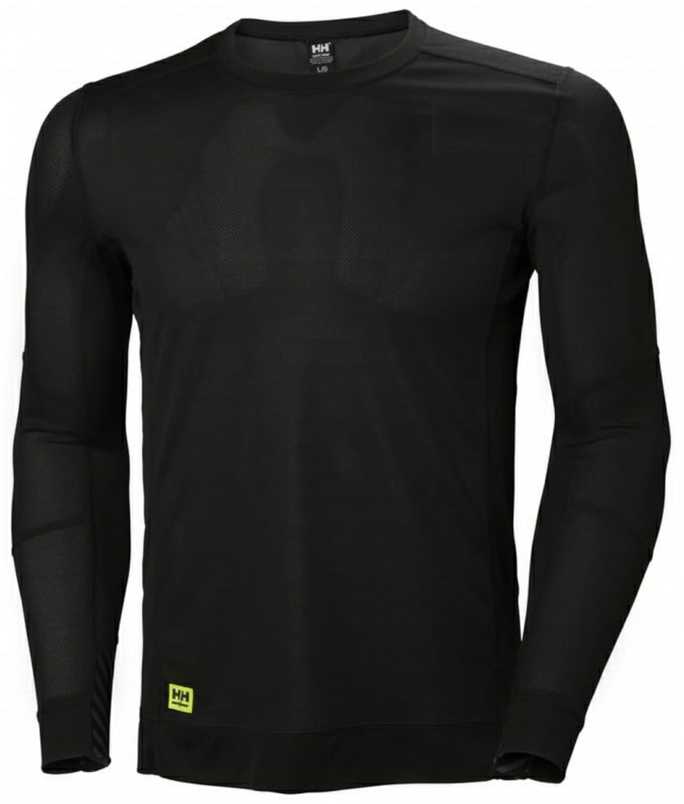 Helly Hansen Darbo aprangos „Lifa“ apatiniai marškinėliai su apvalia kaklo iškirpte 75105, juodi, XL dydis