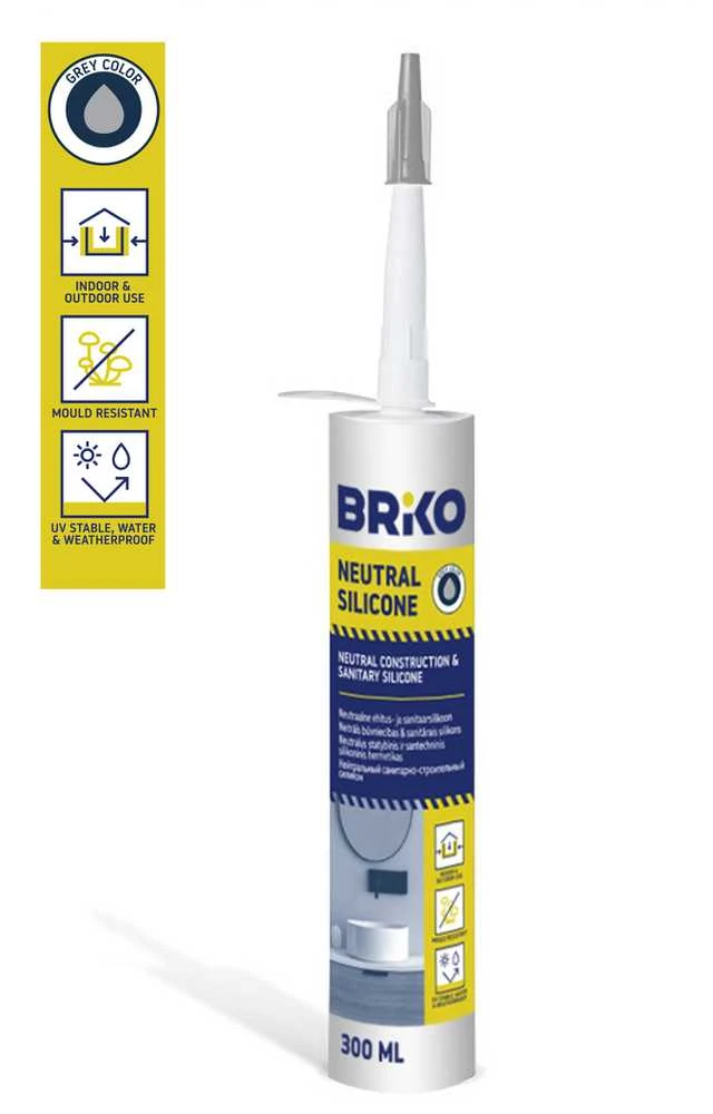 Hermetikas Briko Neutr LM, 0,3 l, pilkos spalvos.