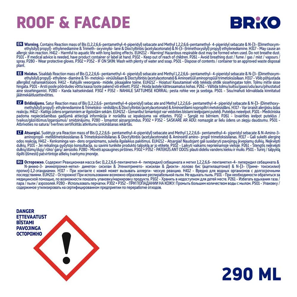 Briko BRIKO ROOF / FACADE Pilkas 290 ML