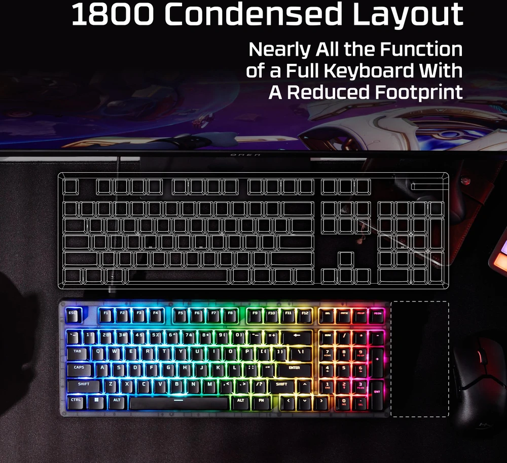 Hewlett Packard (HP) HP HyperX Origins 2 1800 - Klaviatūra žaidimams