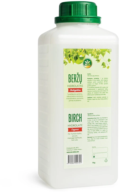 Ekologiškas beržų hidrolatas, MĖTA , 1000 ml