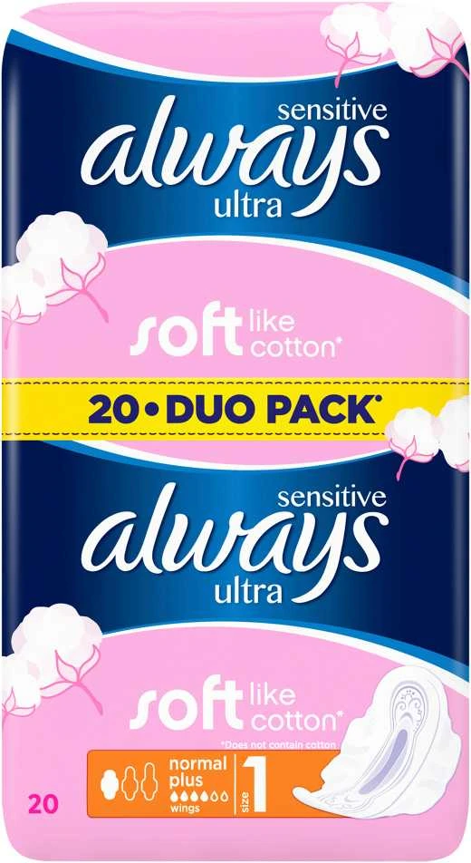 Higieniniai paketai ALWAYS Ultra Normal Plus Sens., 20 vnt.