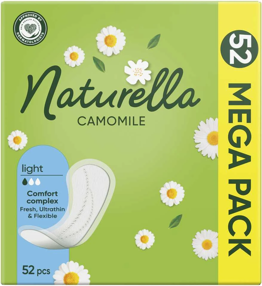 Higieniniai įklotai Naturella Light Camomile, 52 vnt.