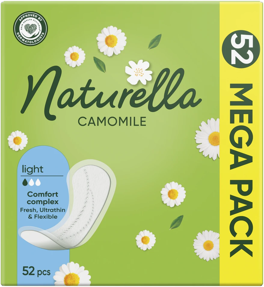 Higieniniai įklotai Naturella Light Camomile, 52 vnt.