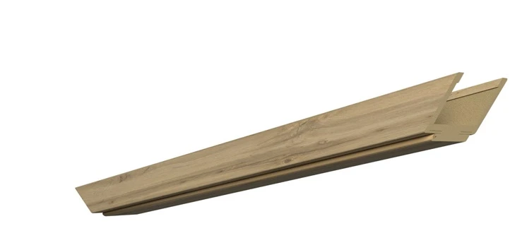 Horizontali durų stakta Domoletti, 60.5 cm x 10 - 14 cm x 1 cm, -, votano ąžuolas