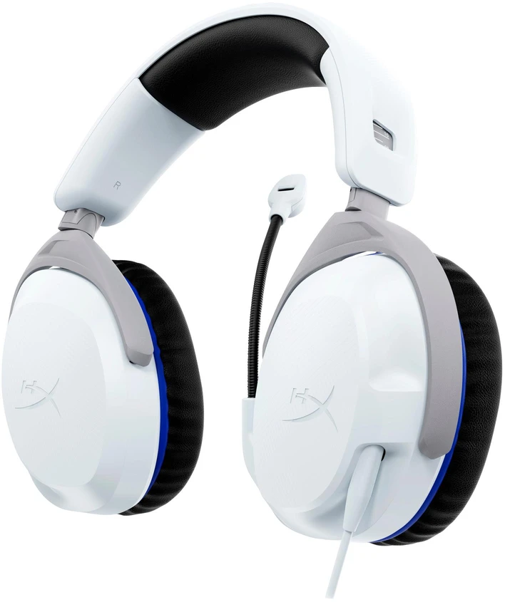 HyperX Cloud Stinger 2 žaidimams skirtos ausinės su laidu, skirtos PS4/PS5 konsolėms, Baltos