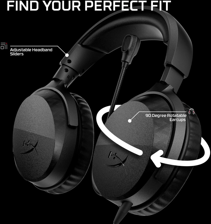 HyperX Cloud Stinger 3 Žaidimų Ausinės | Juodas