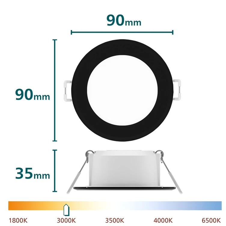 Nezatříděno „Philips“ LED įleidžiamas šviestuvas. 5,5 W. 3000 K. Ø9, juodas