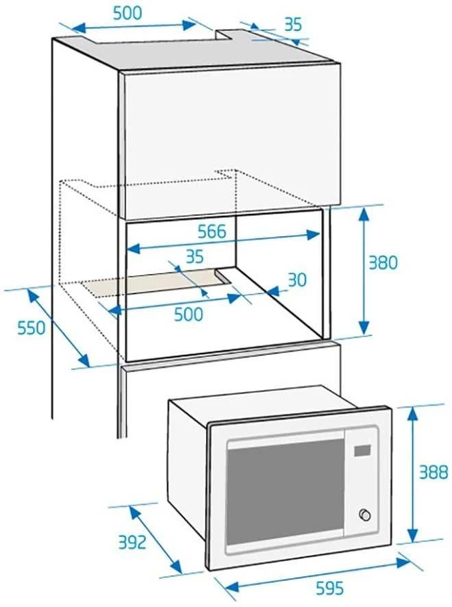 Mikrobangų krosnelė orkaitė BEKO BMGB25333BG