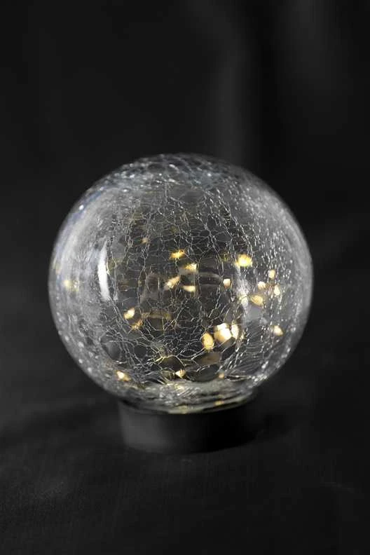 Domoletti SOLAR CRACKLE GLASS ORB LIGHT15CM 100969