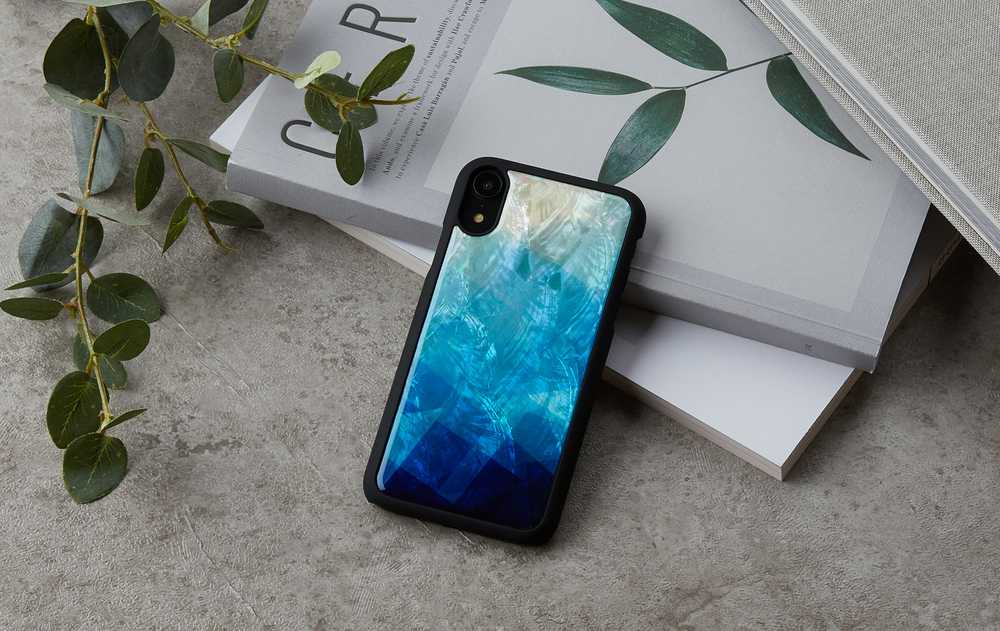 Mėlyna iKins telefono dėklas iPhone XR, mėlynas lake juodas