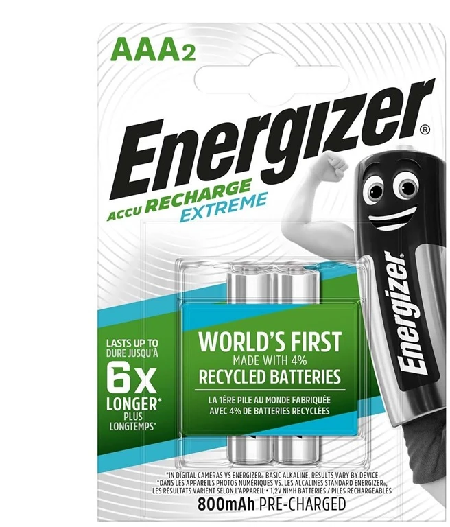 Įkraunamas elementas Energizer, AAA, 800 mAh, 2 vnt.