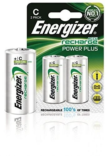 Įkraunami elementai Energizer C 2500 mAh. 2 vnt.