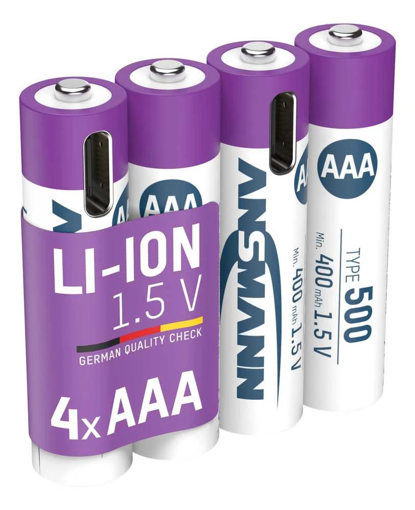 Įkraunamos baterijos Ansmann, AAA, 400 mAh, 4 vnt.