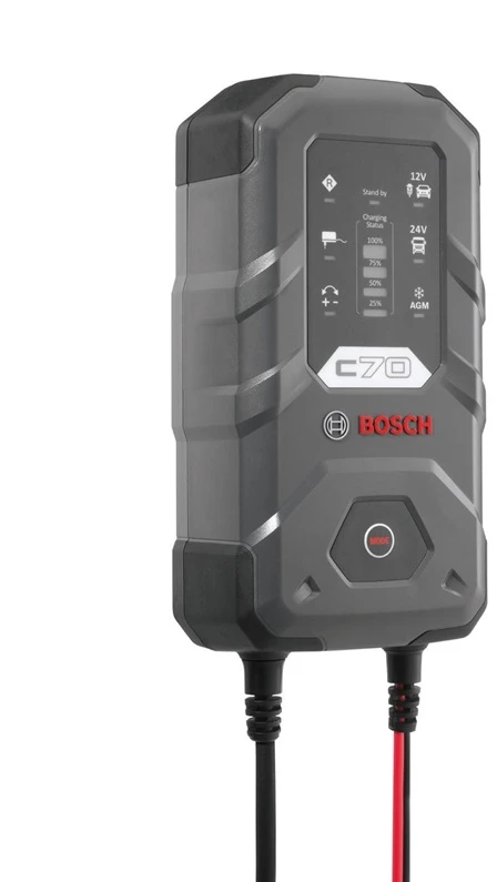 Akumuliatoriaus įkroviklis BOSCH C70, 12–24 V, 10 A