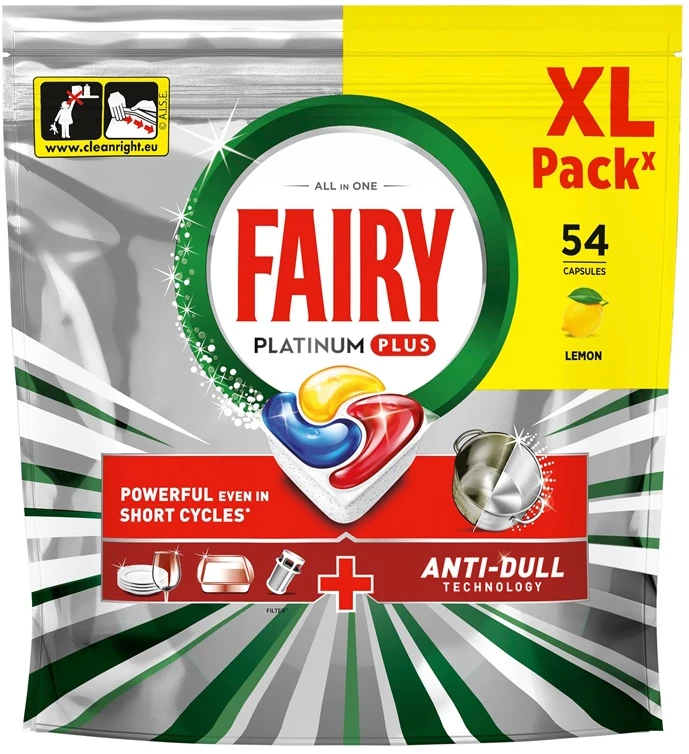 Indaplovių kapsulės Fairy PLAT+ Allin1, 54 vnt.