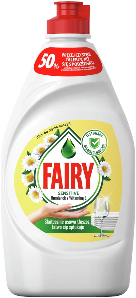 Indų ploviklis FAIRY Chamomile & Vitamine E, 900 ml