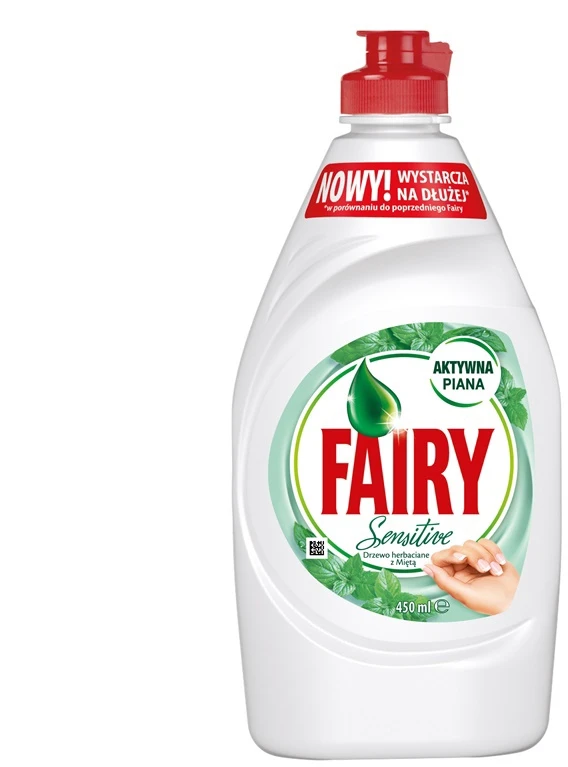 Indų ploviklis Fairy Sensitive Teatree & Mint P014F87, 0.450 l