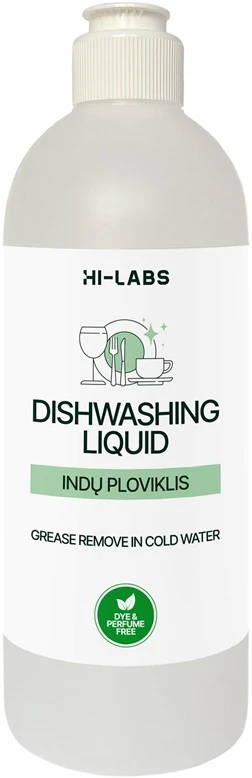 Dishwashing detergent Hi-Labs Dye & Perfume Free. 0.5 l