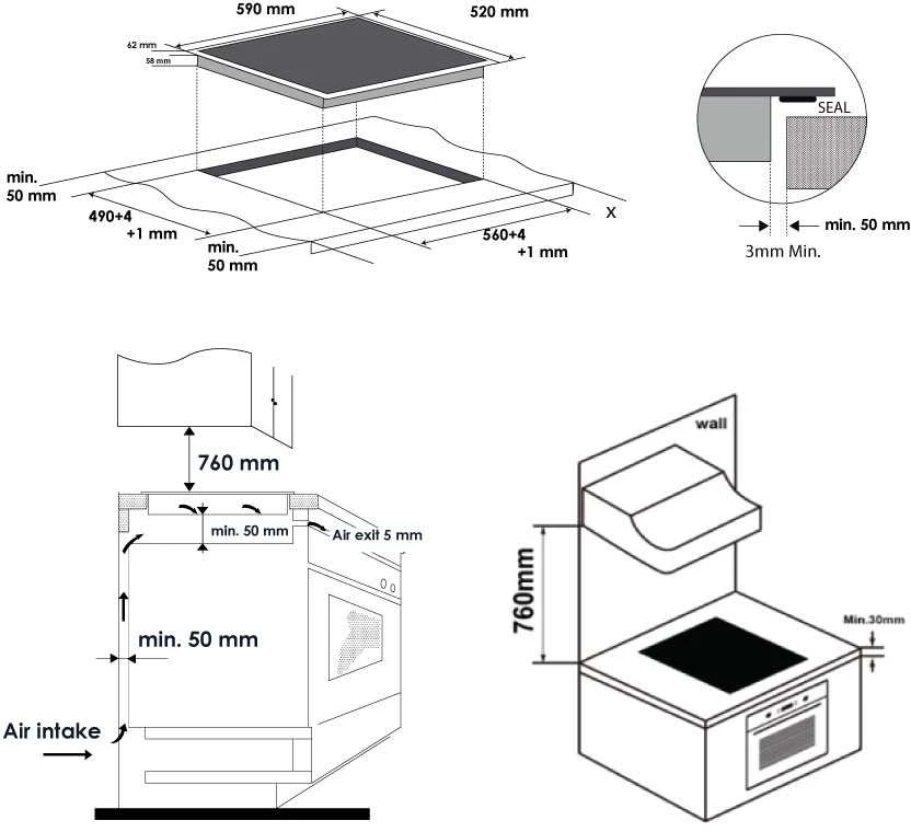 Kaitlentė Standart HOB INDUCTION MC-IF7453AJ1A STD