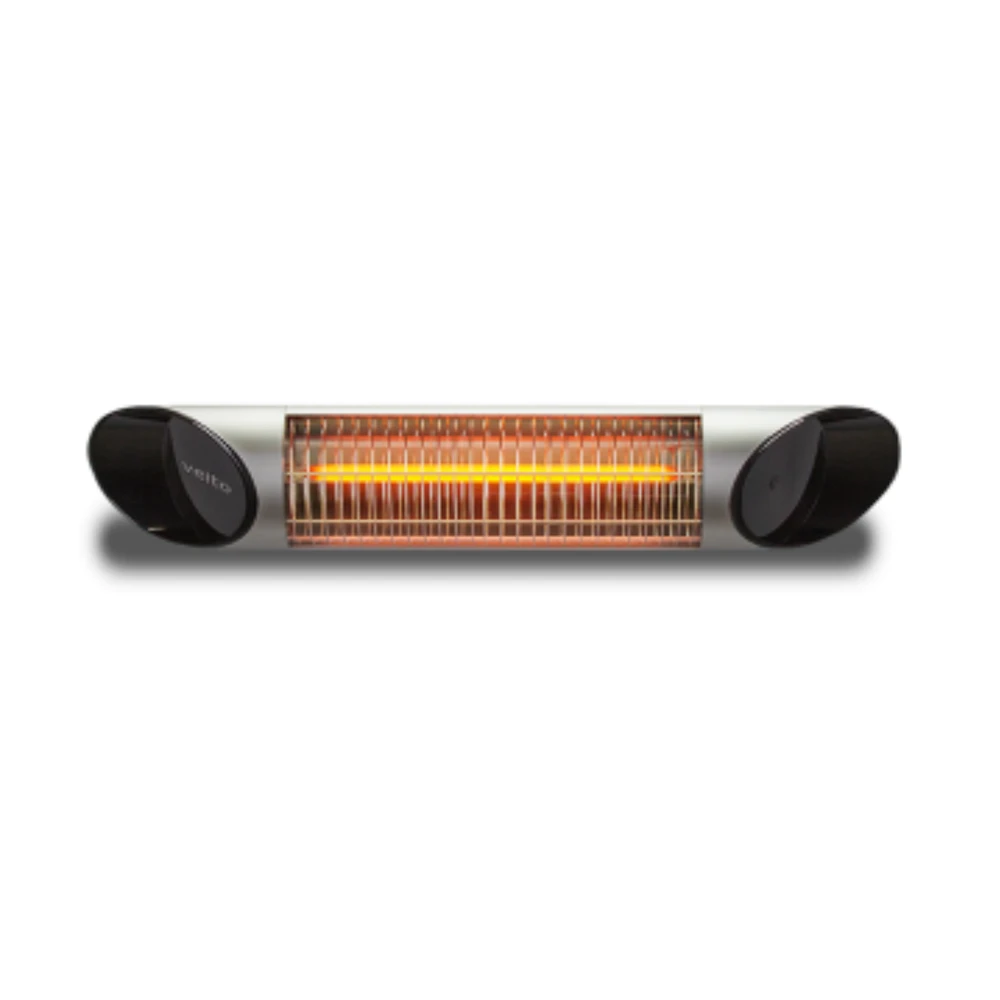 Infraraudonųjų spindulių šildytuvas Veito Blade Mini, 1.2 kW, Sidabro sp./Juoda sp.