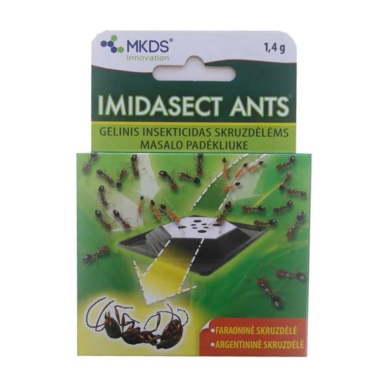 Mkds Gelinis insekticidas masalo padėkliuke IMIDASECT ANTS, skruzdėlėms naikinti, 1,4 g