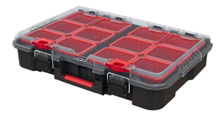 Instrumentu kaste Keter STACK N ROLL, 51.5 cm x 34.5 cm x 11.5 cm, melna krās./sarkana krās.
