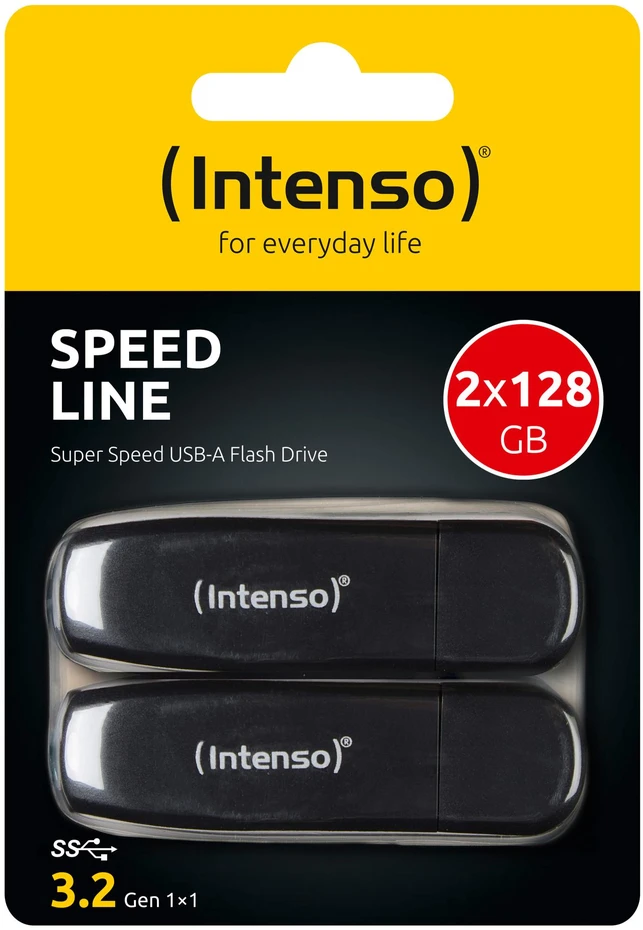 Intenso 3533495 Speed Line USB atmintinė 128 GB USB-A iki 70 MB/s, 2 vnt. rinkinyje