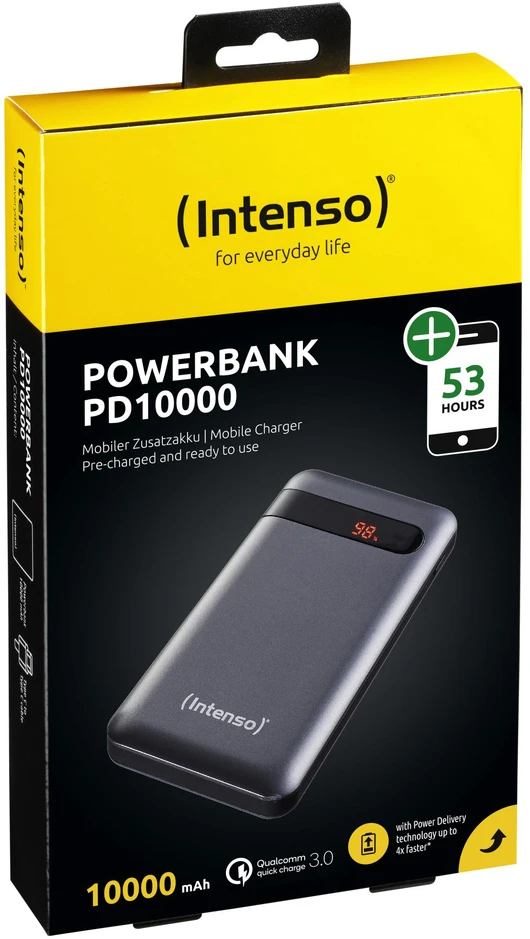 Intenso Išorinė baterija USB 10000MAH antracito spalvos 7332330 Intensyvus