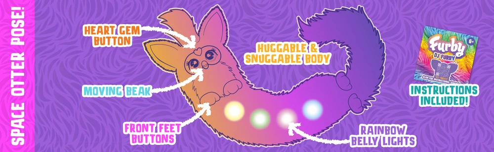 Interaktyvus žaislas Furby DJ Rainbow