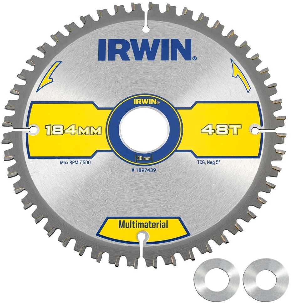 Pjovimo diskas medienai Irwin WELDTEC; 184x2x30,0 mm; Z48