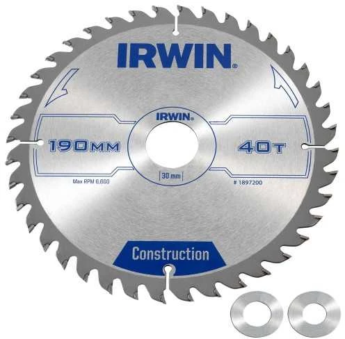 Irwin Pjov. diskas 190x30(20,16)x40T 2,5 mm ATB