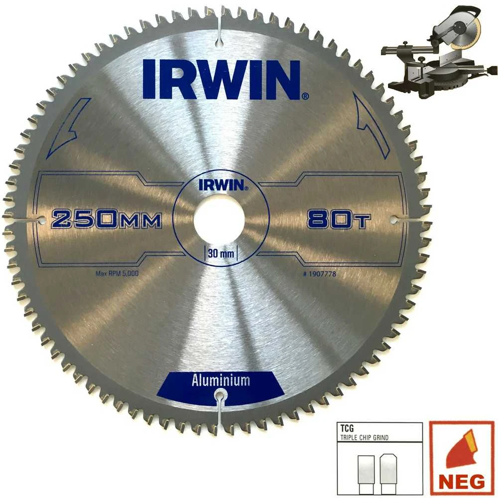 Irwin pjovimo diskas metalui 250x30(20,16)x80T 2,5 mm TCG/N